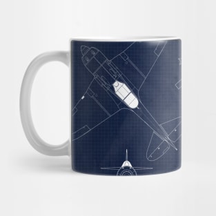 Lavochkin La7 URSS Blueprint Mug